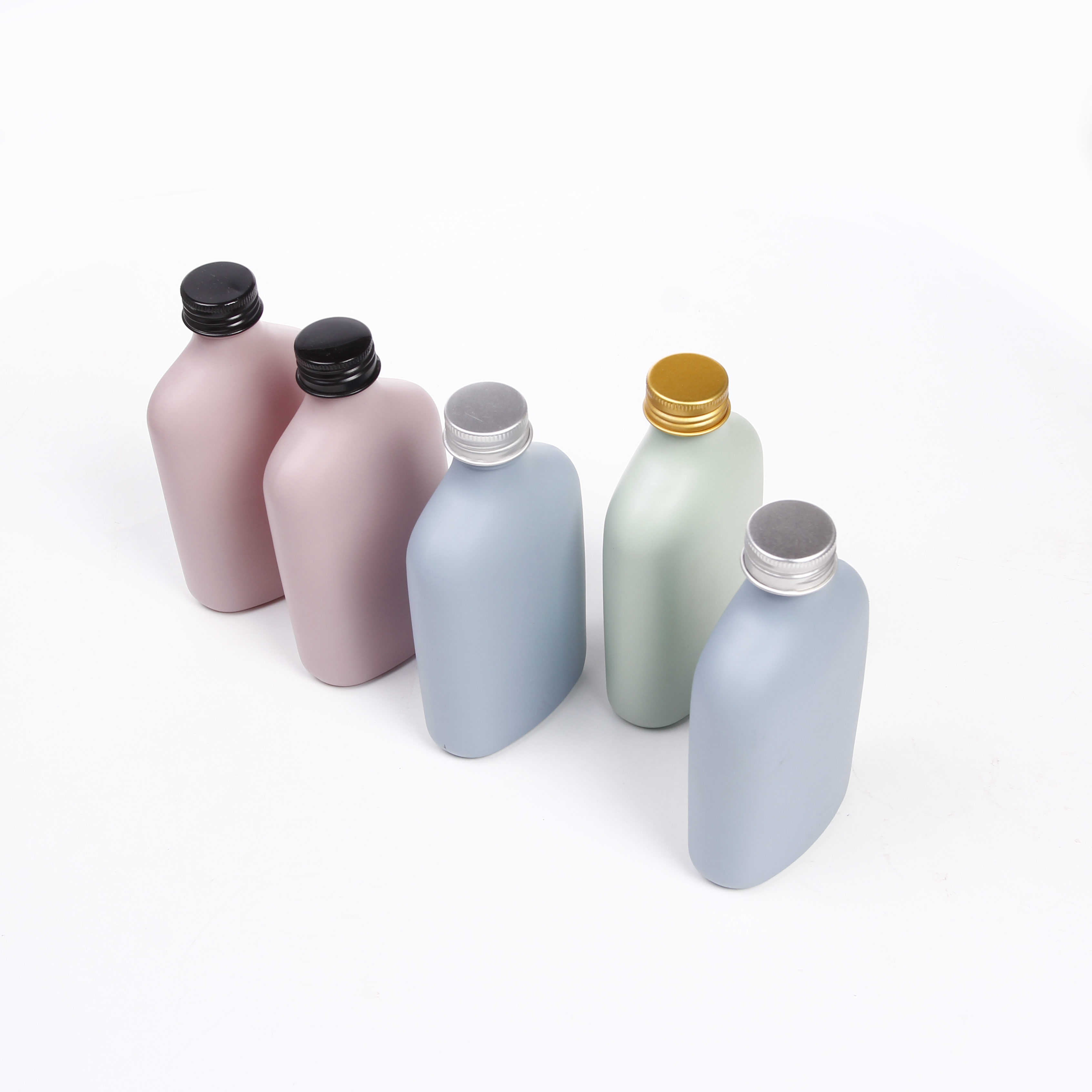 100ml 200ml Color Printing Empty Juice Coffee Flat Glass Bottle Beverage Cold Brew Bottle