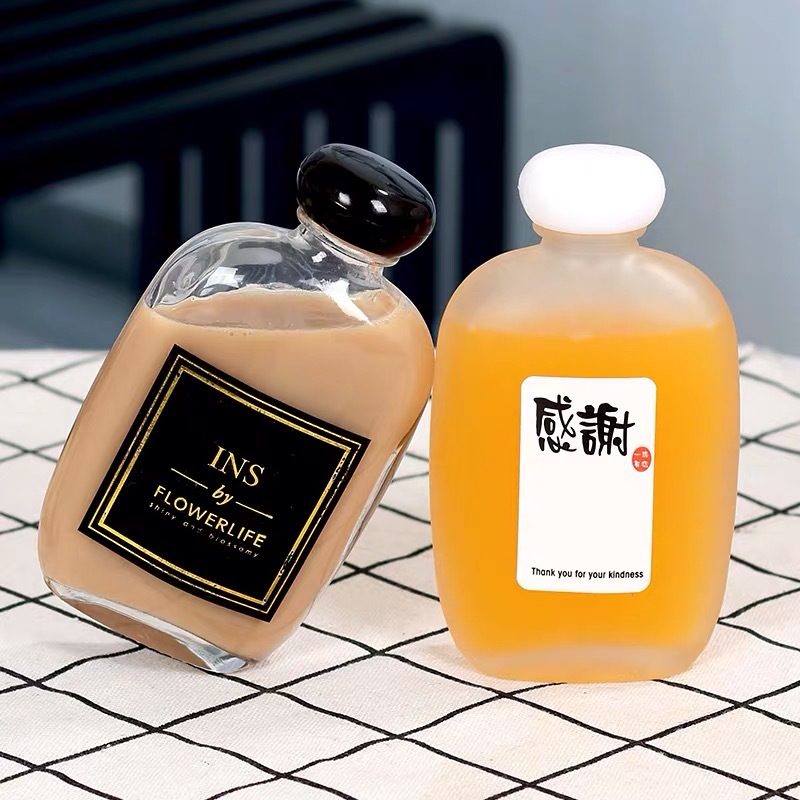 100ml 200ml Flaks Liquor Flat Bottle for Juice Coffee Water Wine Beverage