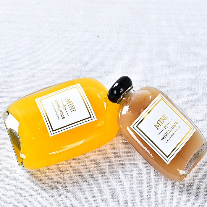 100ml 200ml Flaks Liquor Flat Bottle for Juice Coffee Water Wine Beverage