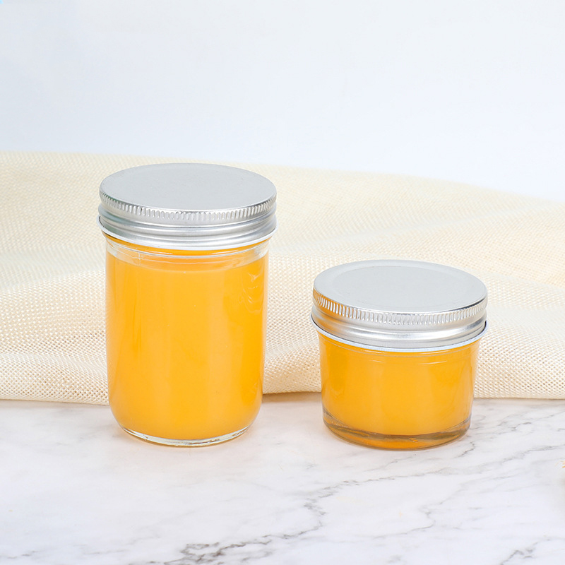 100ml 200ml Glass Caviar Jar with Metal Cap Jam Container Food Canning Jars