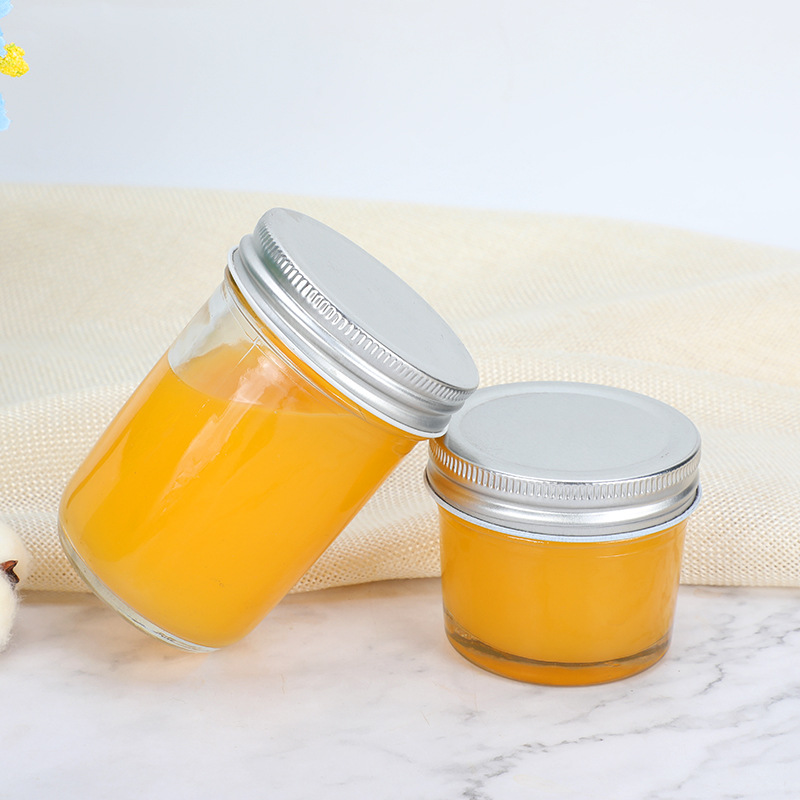 100ml 200ml Glass Caviar Jar with Metal Cap Jam Container Food Canning Jars