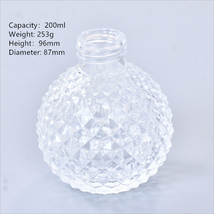 100ml 200ml New style clear round ball shape glass aromatherapy diffuser bottle
