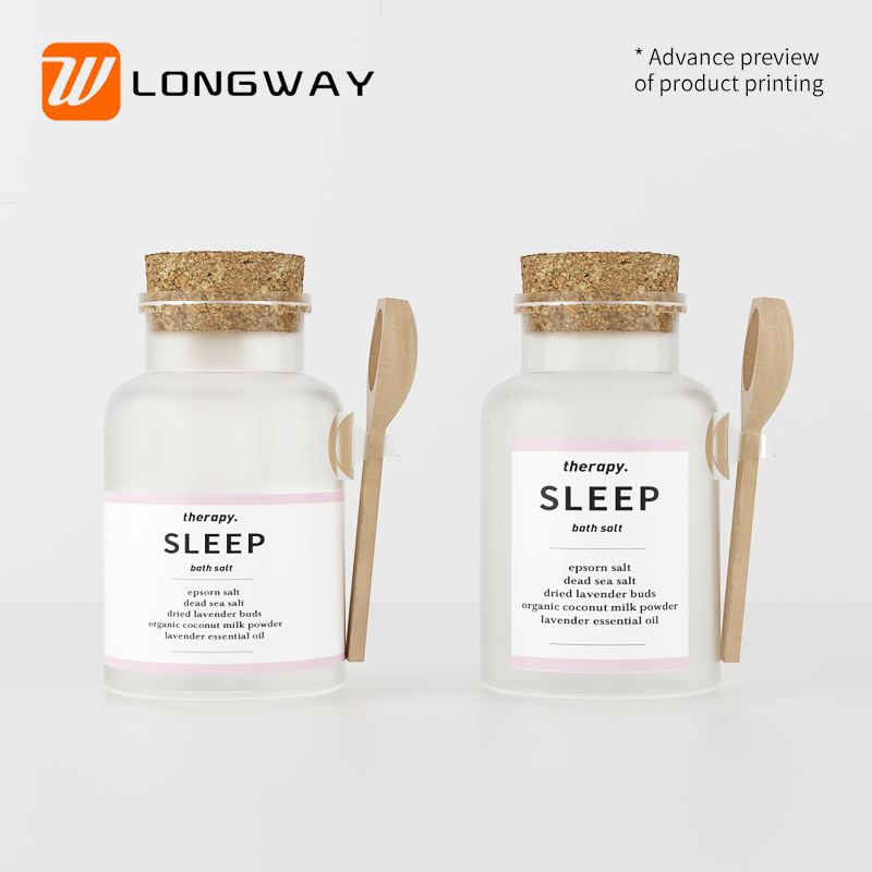 100ml 200ml Wholesale ABS plastic bath salt bottle jar with spoon for cosmetic container