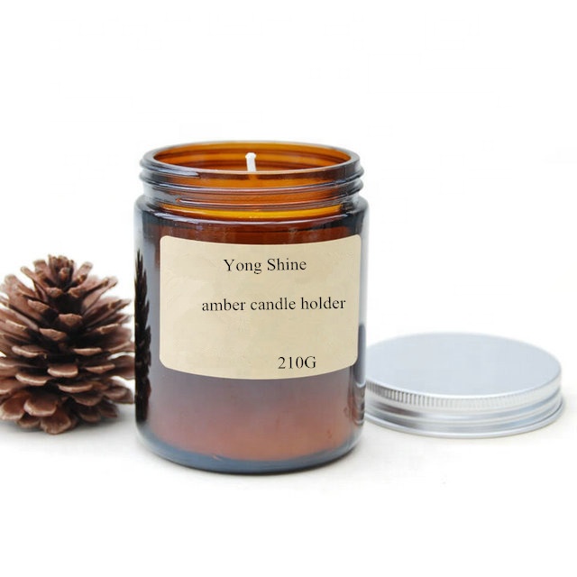100ml 200ml amber glass jar with silver aluminium lid