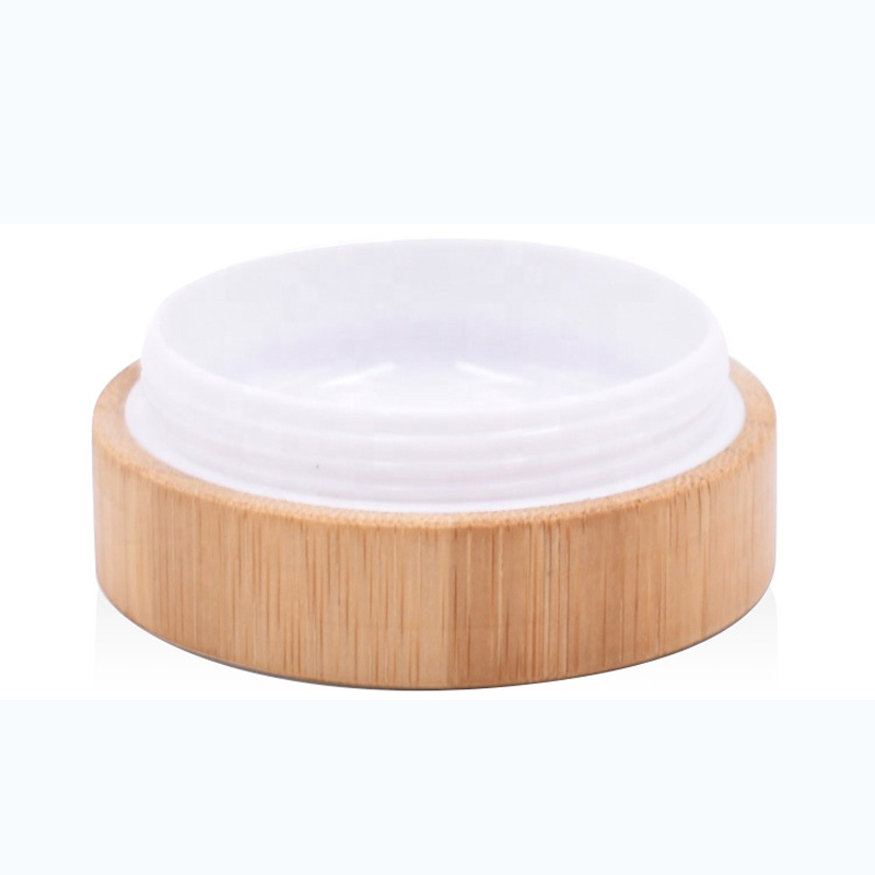 100ml 200ml bamboo plastic cream jar cosmetic jars 1oz 2oz 3oz customs logo engraved paper packaging