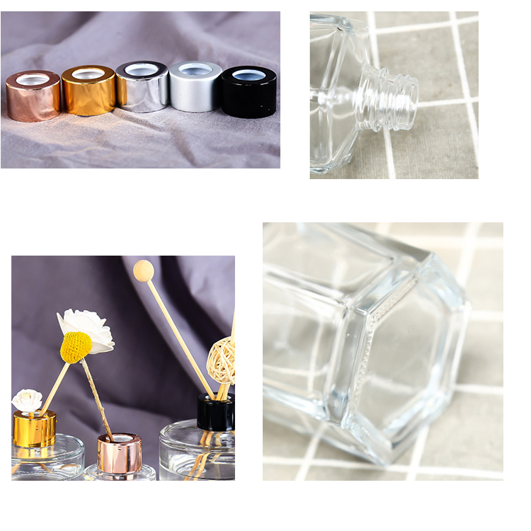 100ml 200ml elegant aroma square/round reed diffuser oil glass bottle