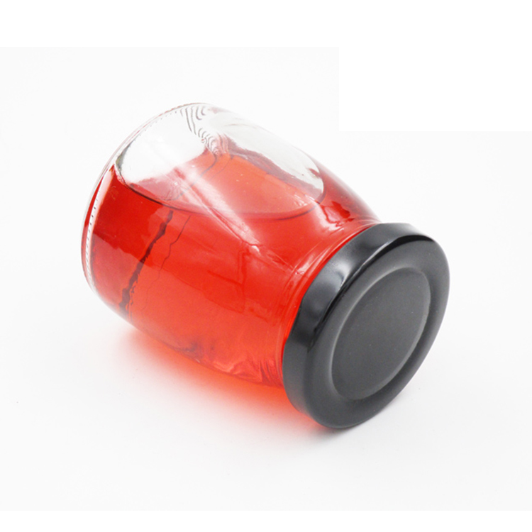 100ml 200ml empty glass jar for pudding with screw lid