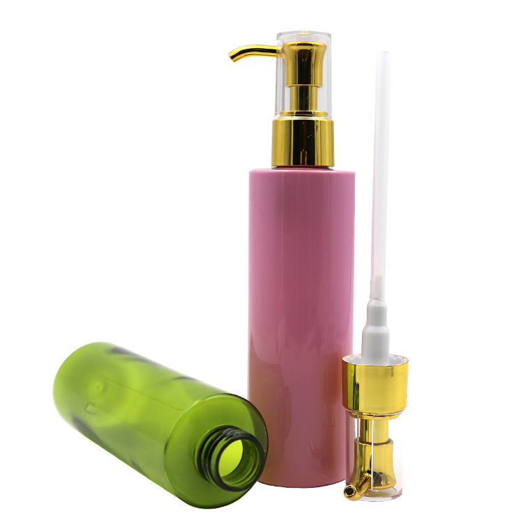 100ml 200ml plastic cosmetic pet custom empty clear hair shampoo bottle packaging with pump