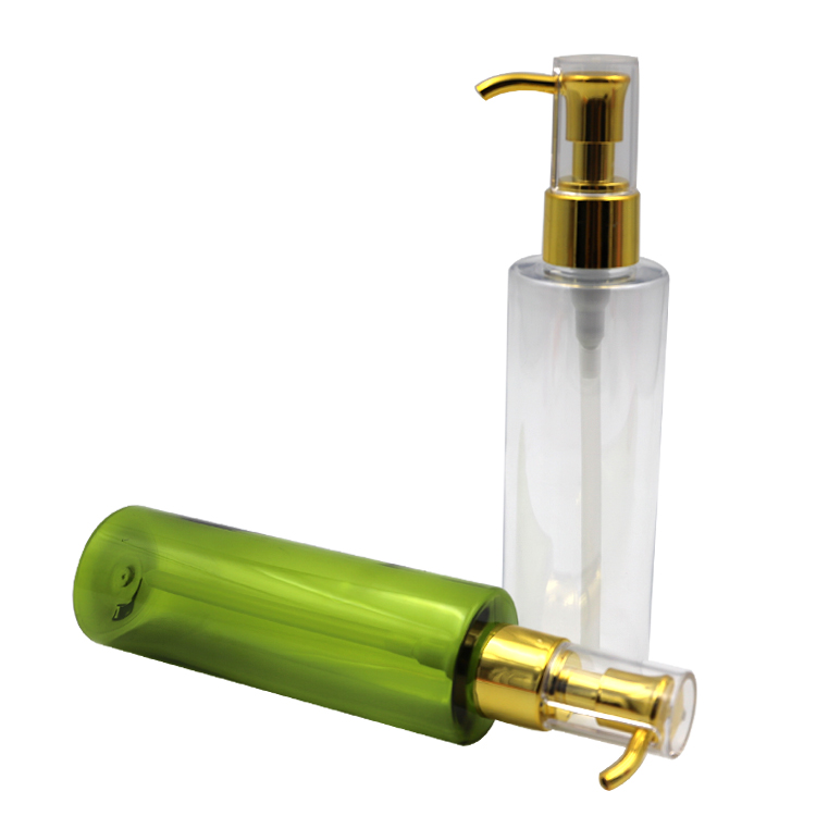 100ml 200ml plastic cosmetic pet custom empty clear hair shampoo bottle packaging with pump