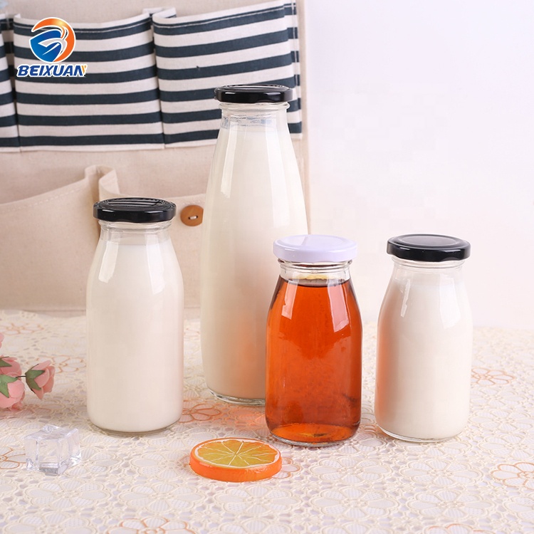 100ml 250ml 350ml 500ml 1000ml Wide Mouth Clear Glass Milk Storage Bottle Glass Milk Bottle Glass Bottle