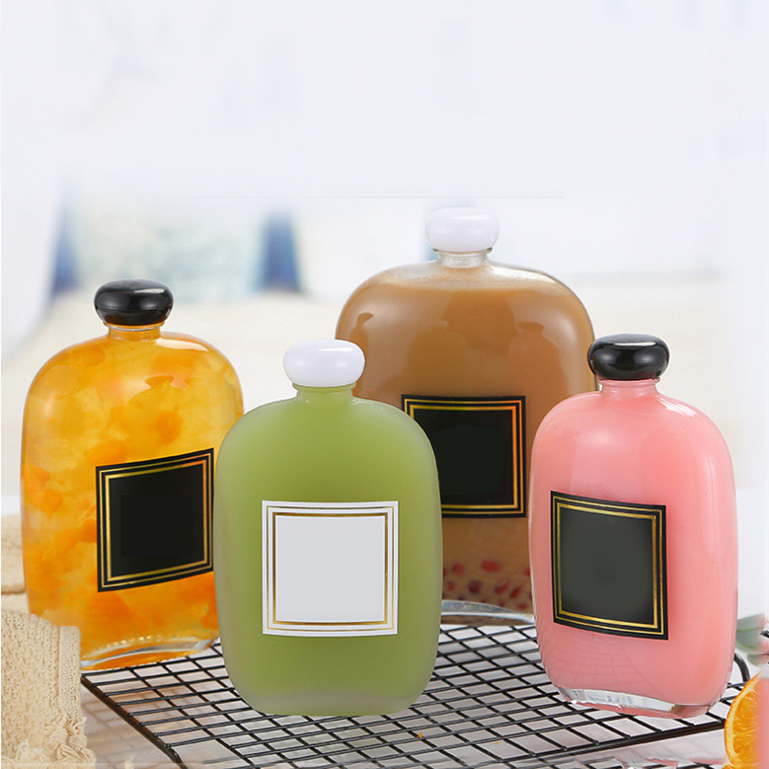 100ml 250ml 350ml 500ml Clear Empty Glass Beverage Drinking Coffee Bottle