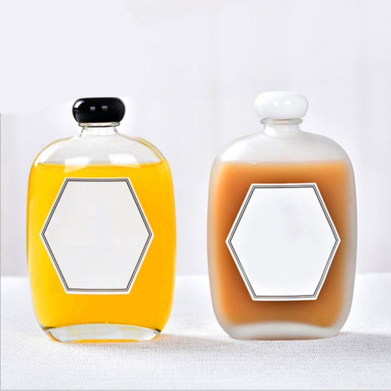 100ml 250ml 350ml 500ml Clear Empty Glass Beverage Drinking Coffee Bottle