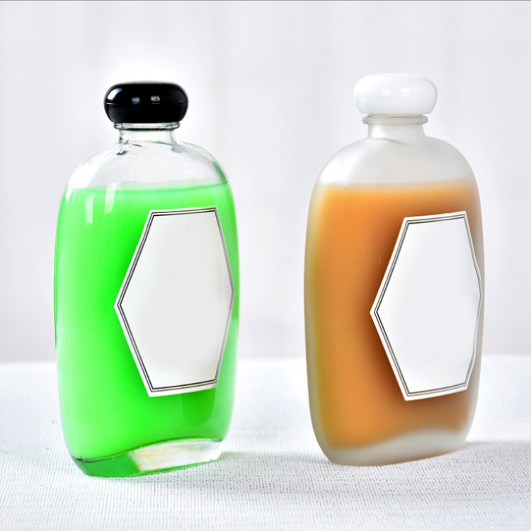 100ml 250ml 350ml 500ml Clear Empty Glass Beverage Drinking Coffee Bottle