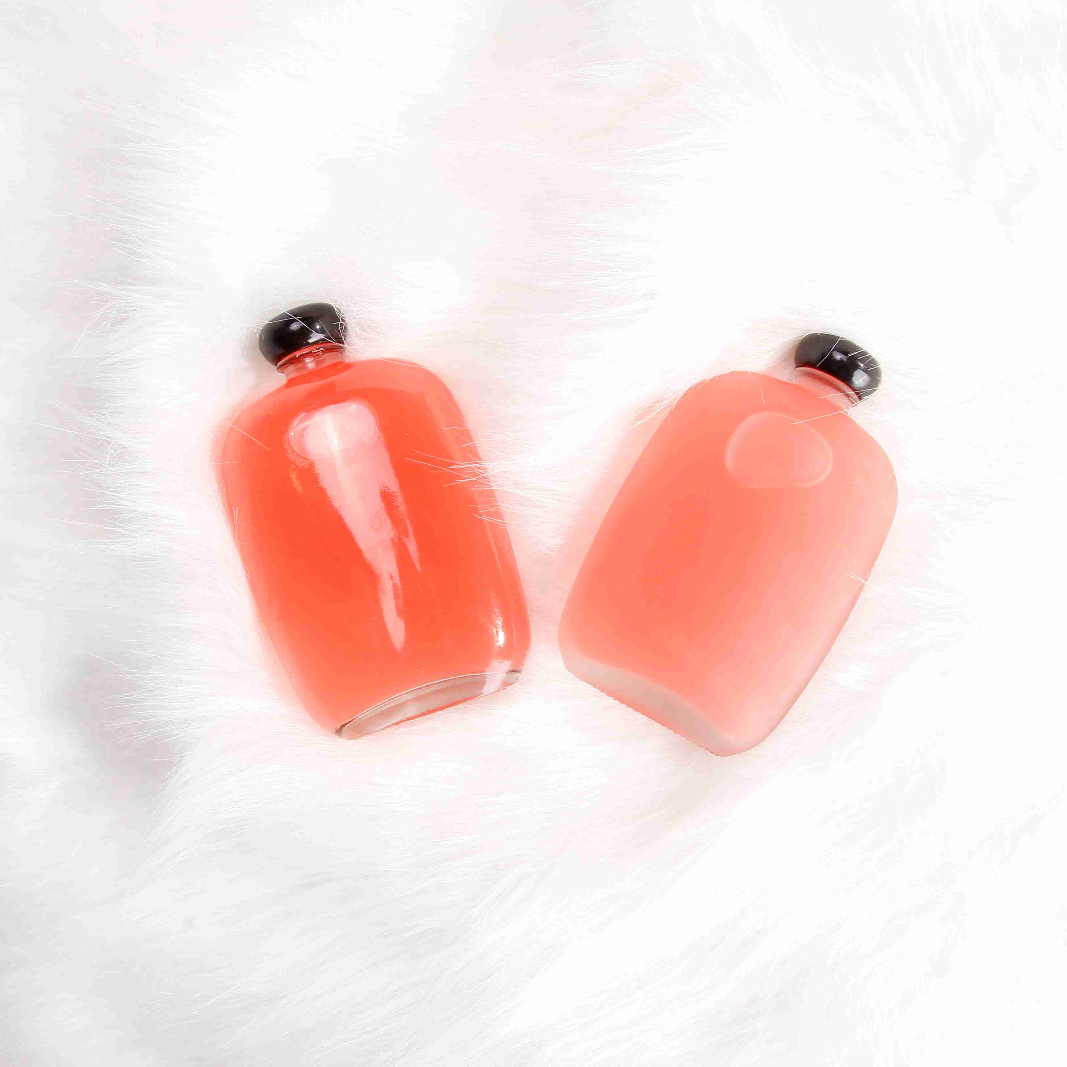 100ml 250ml 350ml and 500ml Flask Frosted Glass Coffee Bottle with Plastic Lid