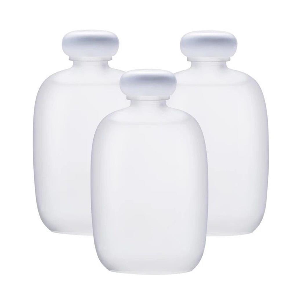 100ml 250ml 350ml clear frosted Custom Flat Round glass bottle beverage design Frosted Juice Milk Wine bottle Wholesale