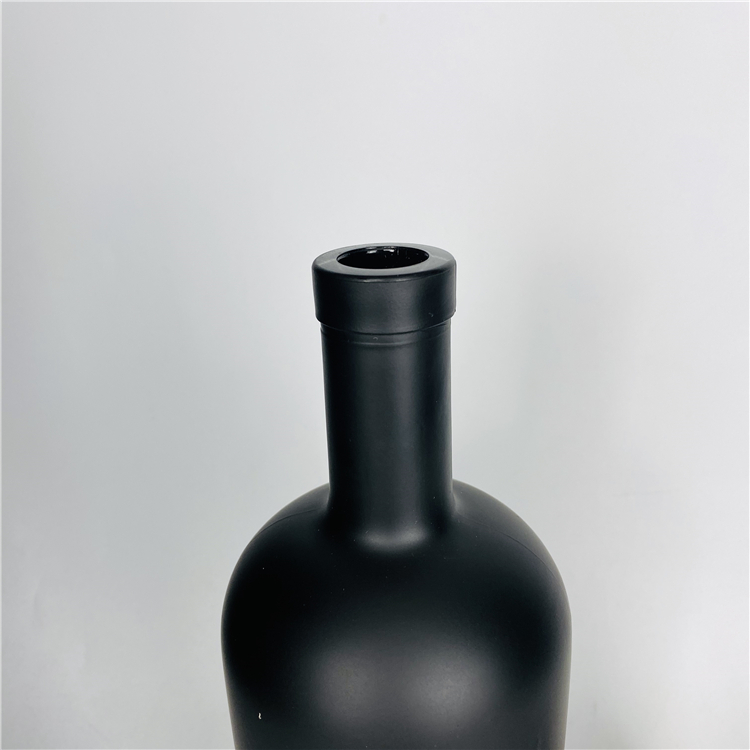 100ml 250ml 375ml 500ml 700ml 1000ml clear matte black Vodka ice wine bottle transparent thick bottom wine glass bottle tea oil