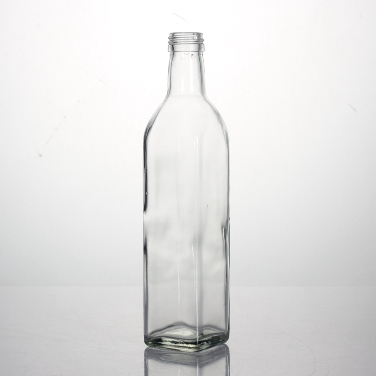 100ml 250ml 375ml 500ml 750ml 1000ml antique green and clear round square glass bottle Olive oil bottle ready to ship