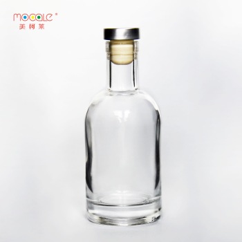 100ml 250ml 375ml 500ml 750ml Transparent Vodka Whisky Rum Gin Glass Bottle With Cork