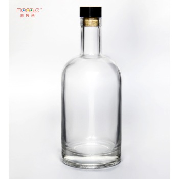 100ml 250ml 375ml 500ml 750ml Transparent Vodka Whisky Rum Gin Glass Bottle With Cork