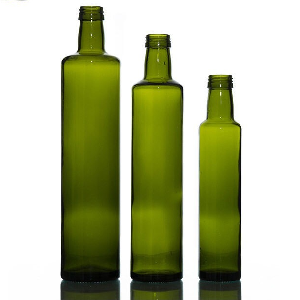 100ml 250ml 500ml 750ml 1000ml Kitchen Cooking Round Green Amber Olive Oil Glass Bottle Wth Lid