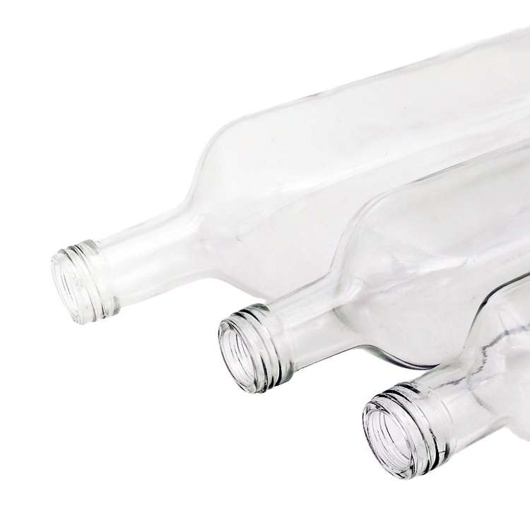 100ml 250ml 500ml 750ml 1000ml clear square olive oil glass bottle with cap