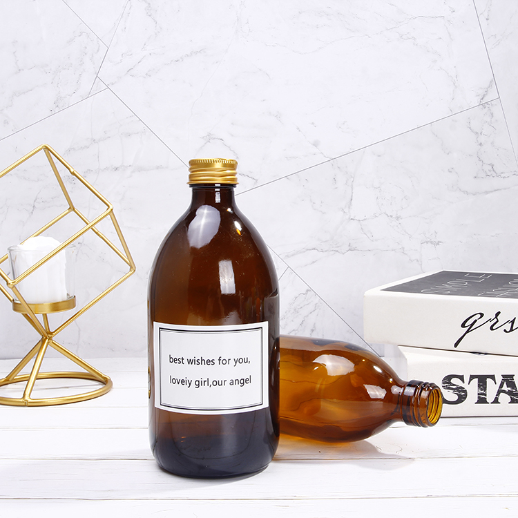 100ml 250ml 500ml Amber Glass Syrup Bottle With 28 Size Neck