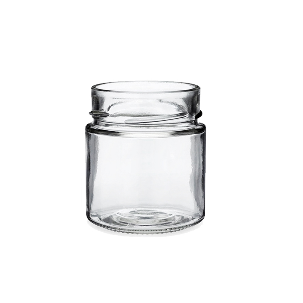 100ml 250ml 500ml Food Grade Storage Jar with Deep Metal Lid for Honey