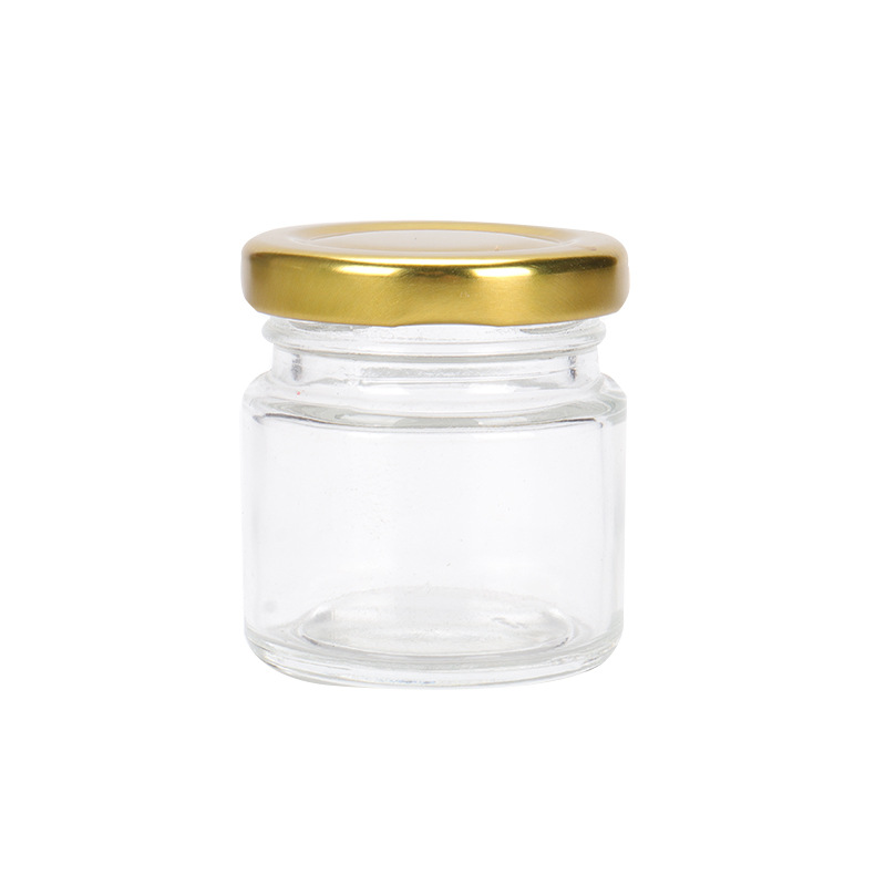 100ml 250ml 500ml Food Grade Storage Jar with Deep Metal Lid for Honey