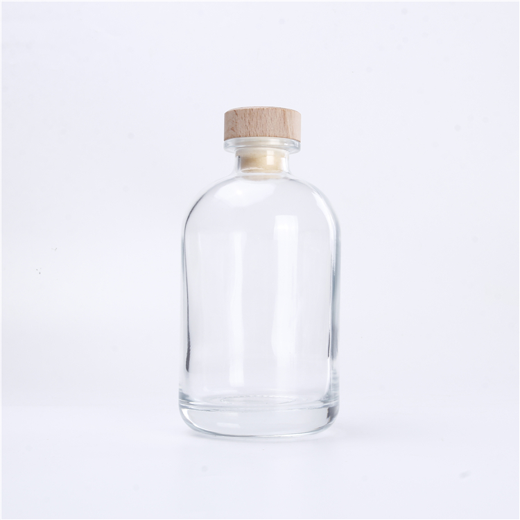100ml 250ml 500ml Food Standard Gin Bottles Glass Beverage Drink Bottle With Wood Cork