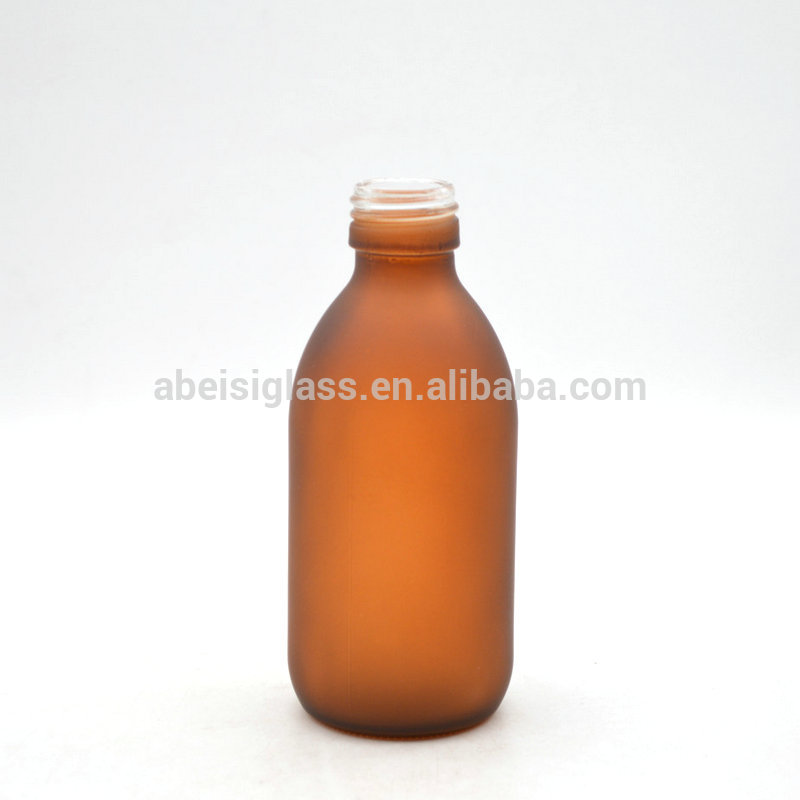 100ml 250ml 500ml frosted amber emulsion pump glass bottle Shampoo bottle foam lotion bottle with matte black metal pump