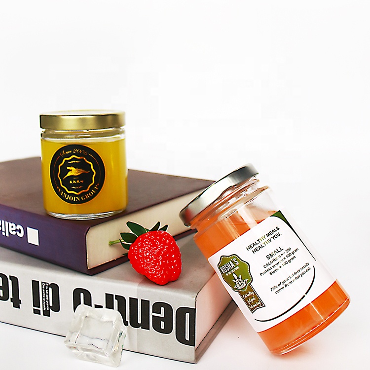 100ml 250ml Storage Jar Wide Mouth Glass Cookie Storage Canning Jar With Deep Lug Lid