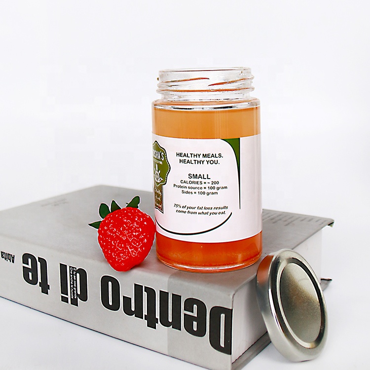 100ml 250ml Storage Jar Wide Mouth Glass Cookie Storage Canning Jar With Deep Lug Lid