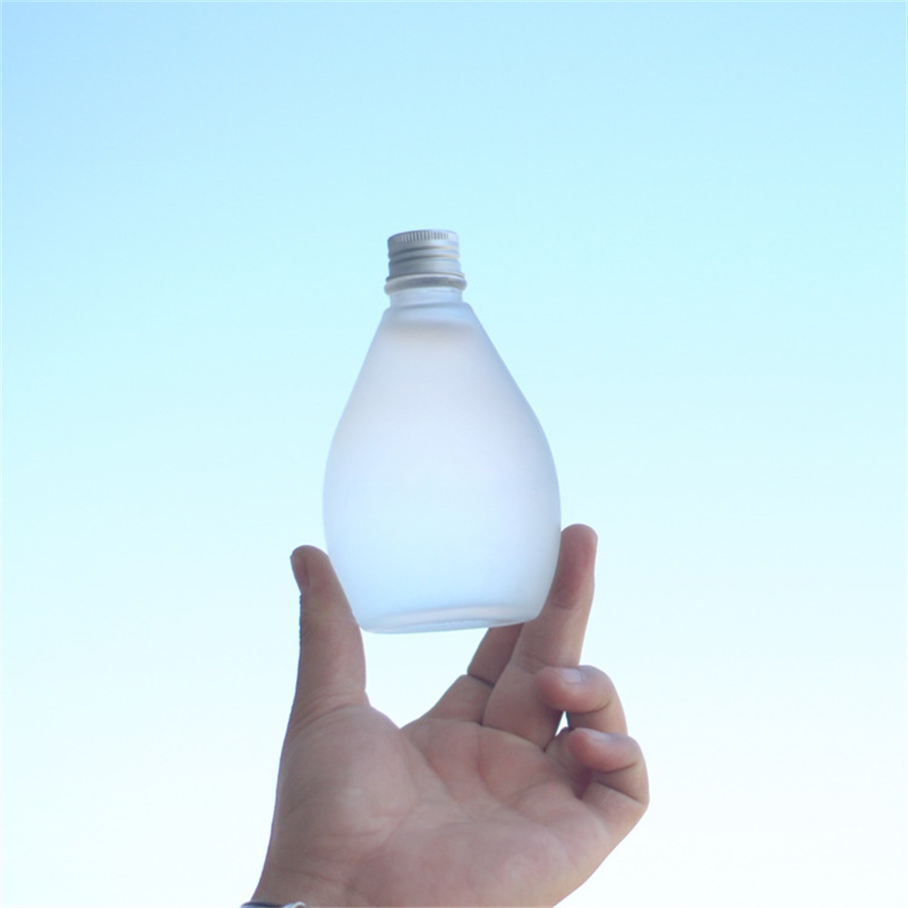 100ml 280ml 350ml 500ml clear frosted milk tea Creative new water drop beverage bottle frosted web celebrity glass bottle