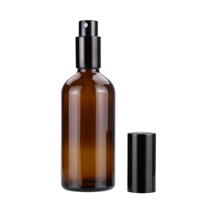 100ml / 3.4 oz. Amber Glass Spray Bottle with Atomizer, Fine Mist Spray, Refillable Container for Perfume
