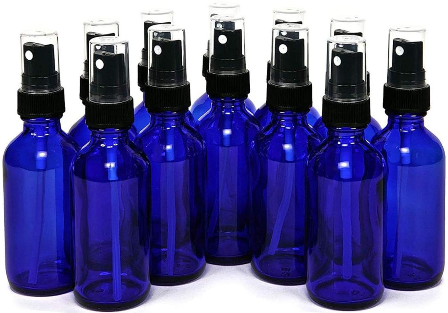 100ml 3.5oz Refillable Cobalt Blue Glass Travel Fine Mist Spray Bottle Perfume Atomizer Bottle Cosmetic Sprayer Bottle Container