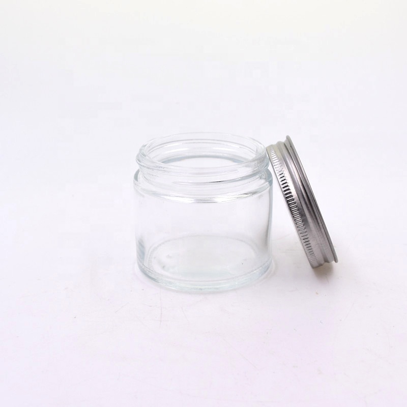 100ml 3 oz mini empty clear wide mouth food containers glass straight sided jar screw cap jam canning jars candy with metal lid