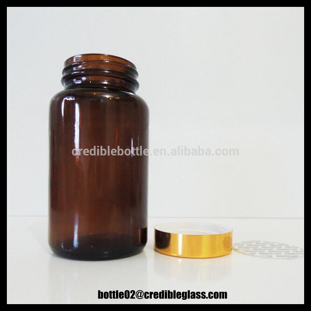 100ml 300ml amber wide mouth pharmaceutical medical glass bottle with lid manufacturer