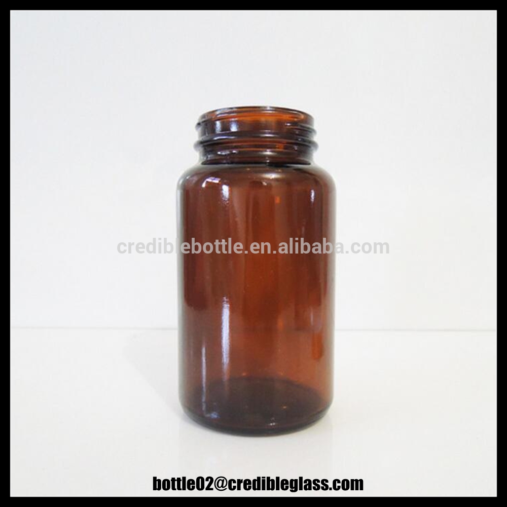 100ml 300ml amber wide mouth pharmaceutical medical glass bottle with lid manufacturer
