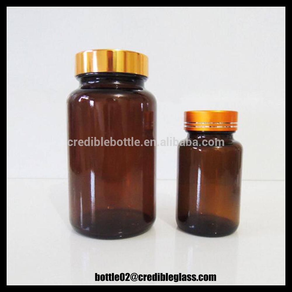 100ml 300ml amber wide mouth pharmaceutical medical glass bottle with lid manufacturer