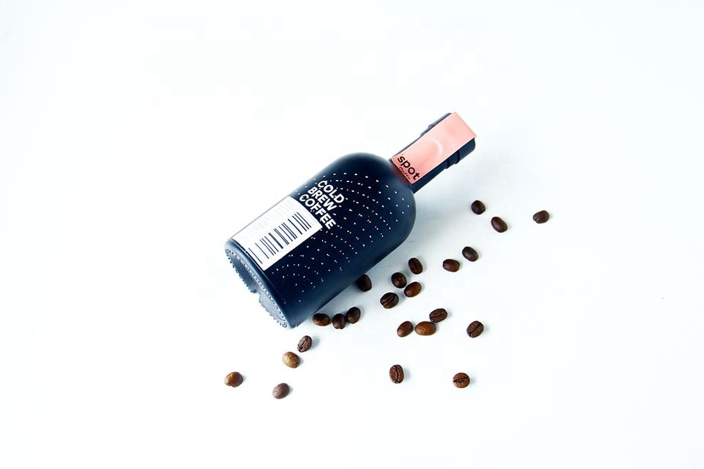100ml 350ml Black Spray Glass Cold Brew Coffee Flat Flask Coffee Beverage Bottle