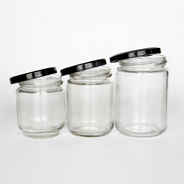 100ml 360ml 480ml Clear Round Glass Jar Food Storage Jar With Lid