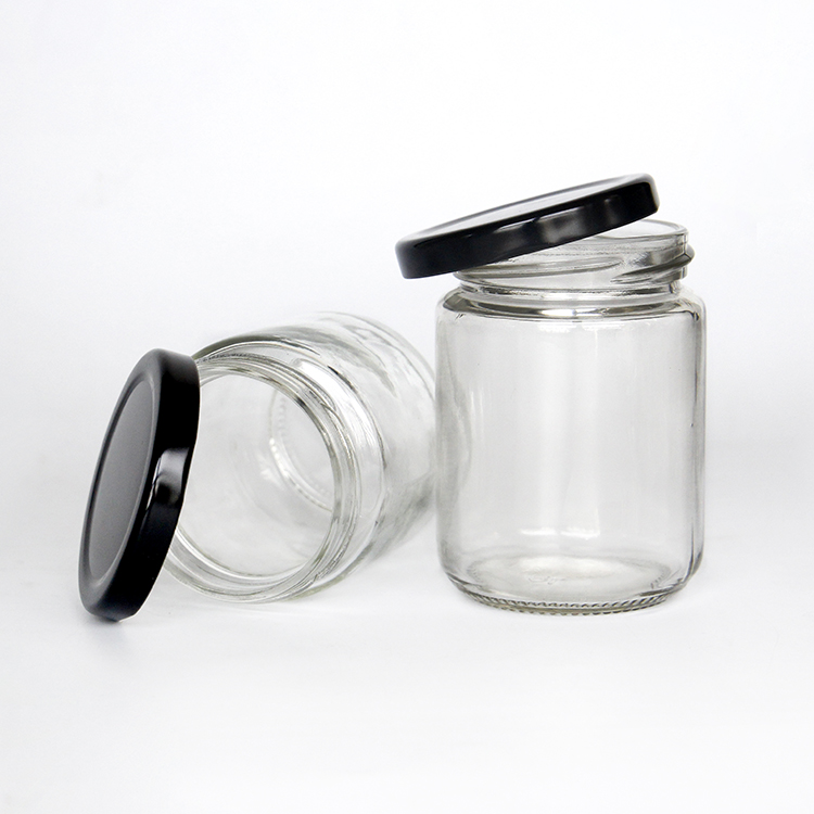 100ml 360ml 480ml Clear Round Glass Jar Food Storage Jar With Lid