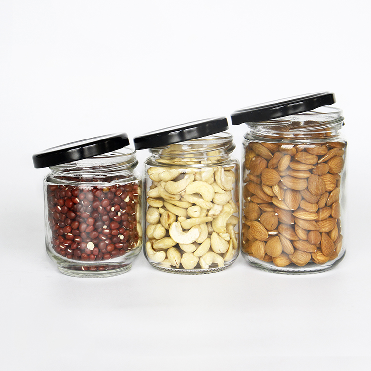 100ml 360ml 480ml Clear Round Glass Jar Food Storage Jar With Lid