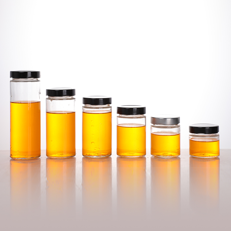 100ml-380ml round honey jar, jam jar with metal lid