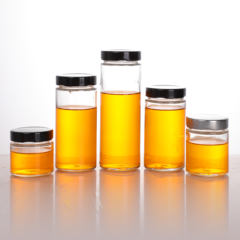 100ml-380ml round honey jar, jam jar with metal lid