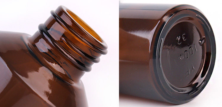 100ml 3oz Amber cosmetic packaging glass spray bottle with pump sprayer