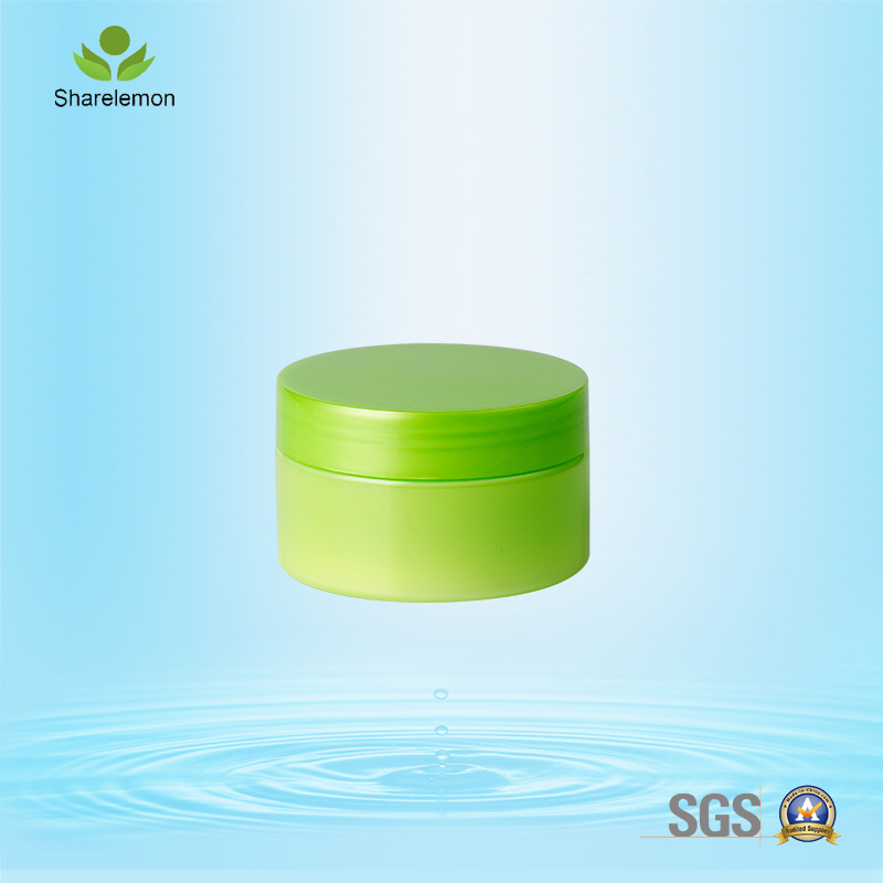 100ml 3oz Wide Mouth Body Butter Face Mask Cream Plastic PET Jar with Plastic Aluminum Lid Cap