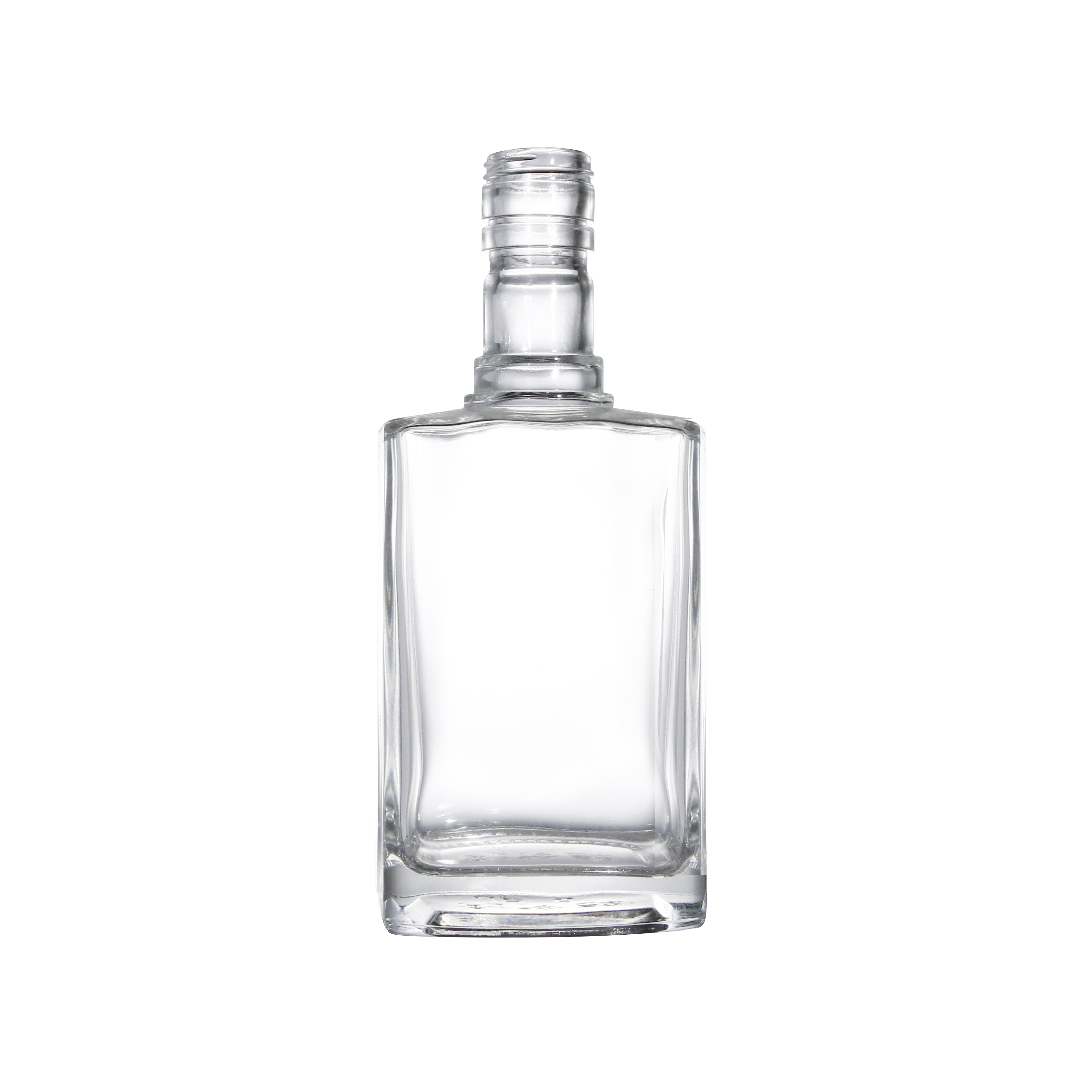 100ml 500ml 750ml Round Glass Wine Bottle With Flat Shoulder Design