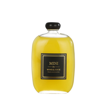 100ml-500ml Flat Glass Beverage Bottle 8Oz Beverage Bottle Juice Containers With Lids