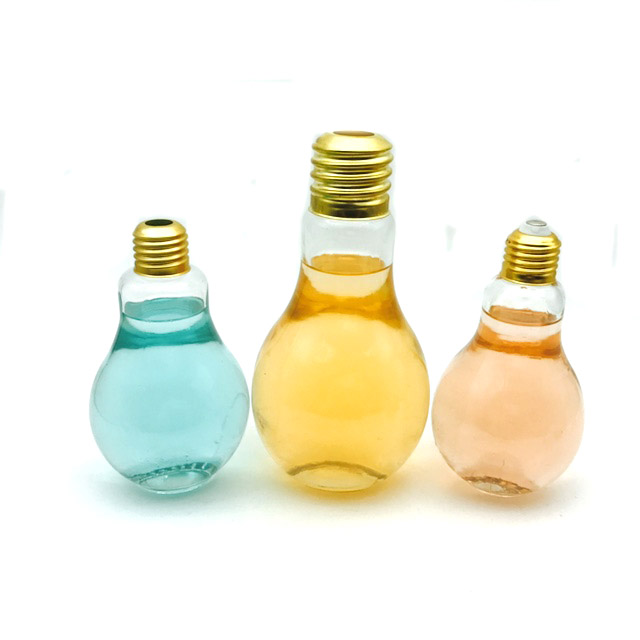 100ml-800ml light bulb bottle glass beverage bulb shaped beverage drinking milk juice glass jar